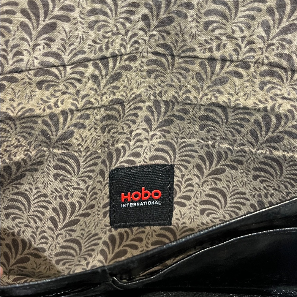 HOBO Black Leather Wallet with Patterned Interior - Picture 4 of 6